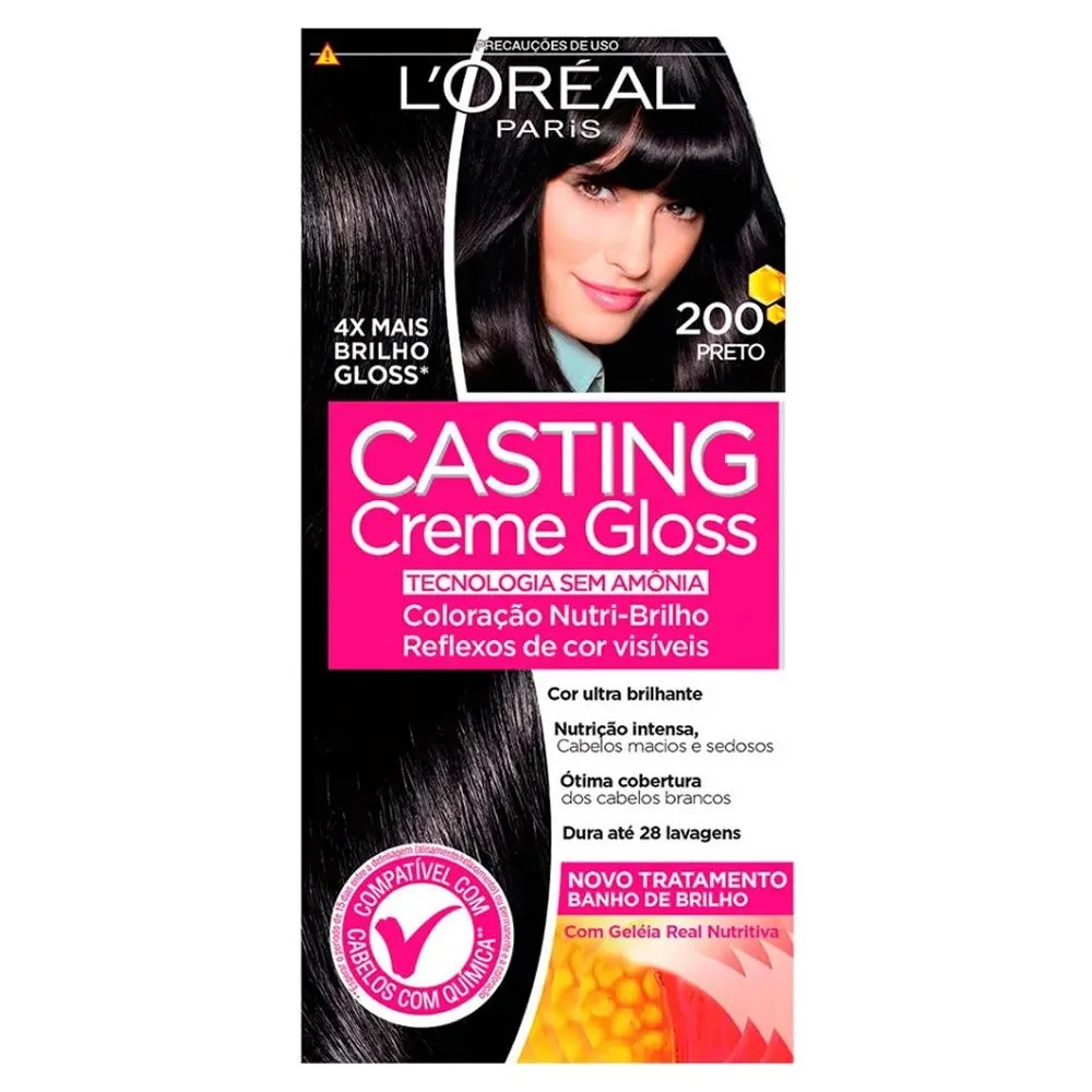 Tintura L'Oreal Casting Creme Gloss 200 Preto