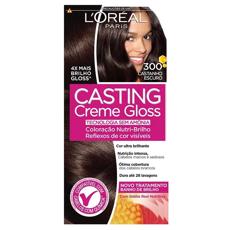 Tintura L'Oreal Casting Creme Gloss 300 Castanho Escuro