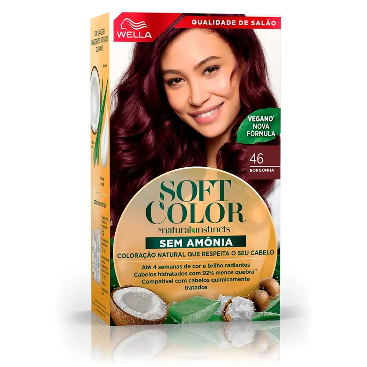 Tintura Wella Soft Color Kit Creme Sem Amônia cor 46 Borgonha