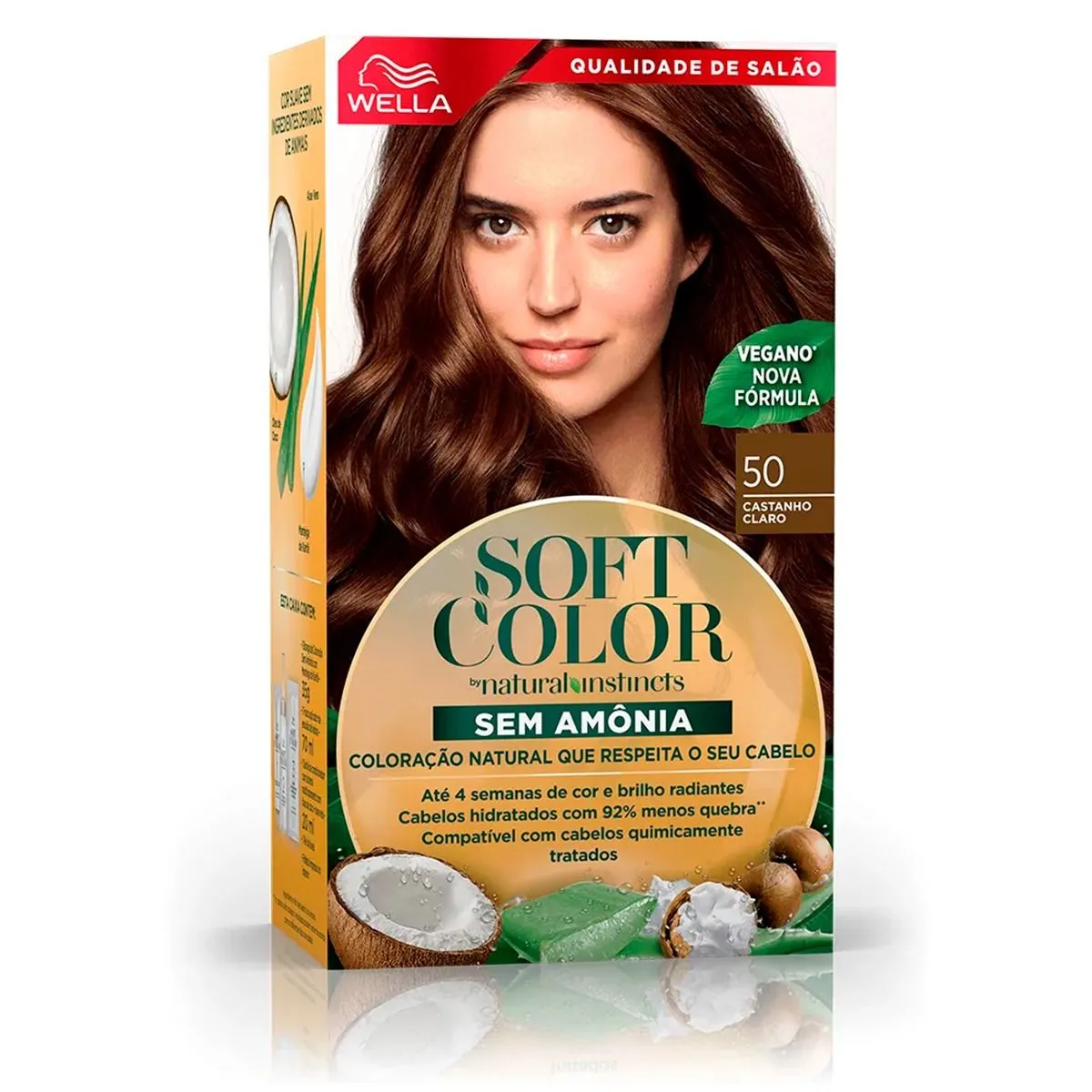 Tintura Wella Soft Color Kit Creme Sem Amônia Cor 50 Castanho Claro