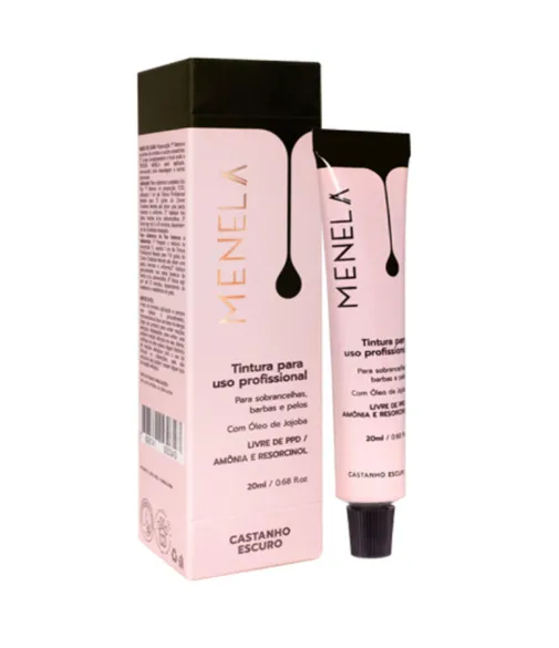Tintura Para Sobrancelha Menela Castanho Escuro 20ml