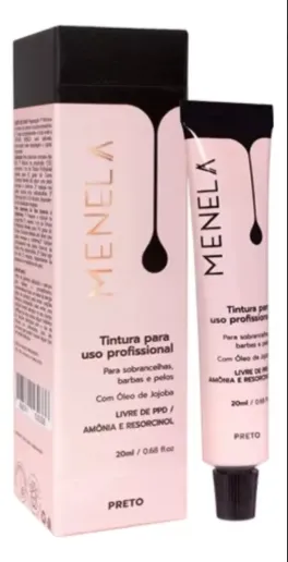 Tintura Para Sobrancelha Menela Preto 20ml