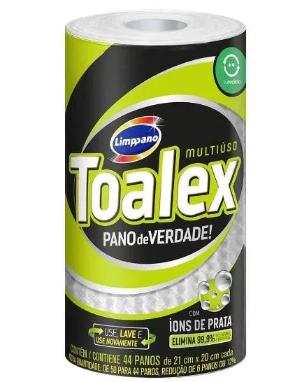 Toalha Multiuso Toalex 21x20cm 44fl
