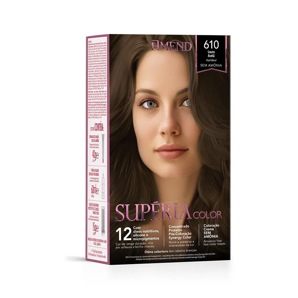 Tonalizante Amend Supéria Color Kit 610 Louro avelã