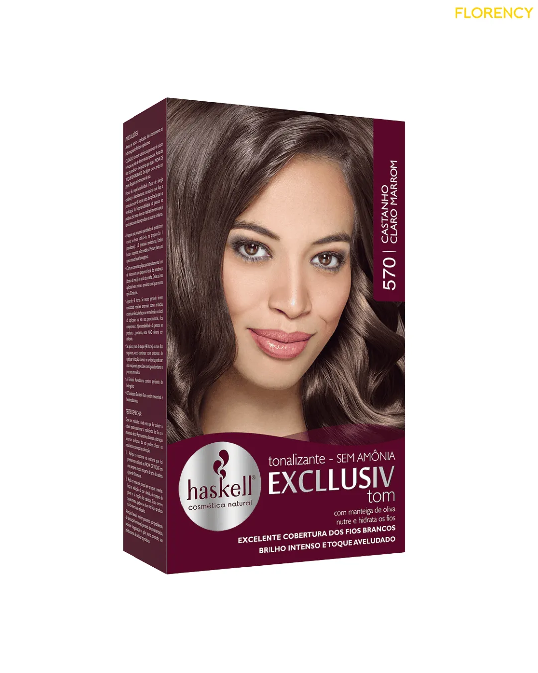 Tonalizante Haskell Excllusiv 570 Castanho Claro Marrom