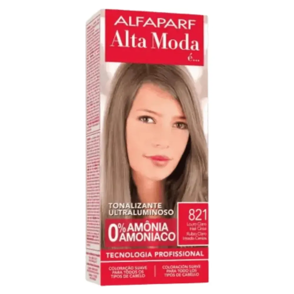 Tonalizante Ultraluminoso Loiro Claro Irisé Cinza 821 Alta Moda Alfaparf 120g