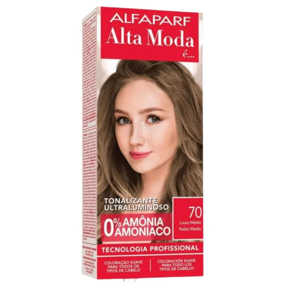 Tonalizante Ultraluminoso Loiro Médio 70 Alta Moda Alfaparf 120g