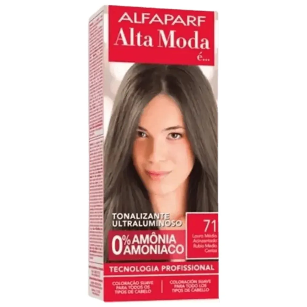 Tonalizante Ultraluminoso Loiro Médio Acinzentado 71 Alta Moda Alfaparf 120g