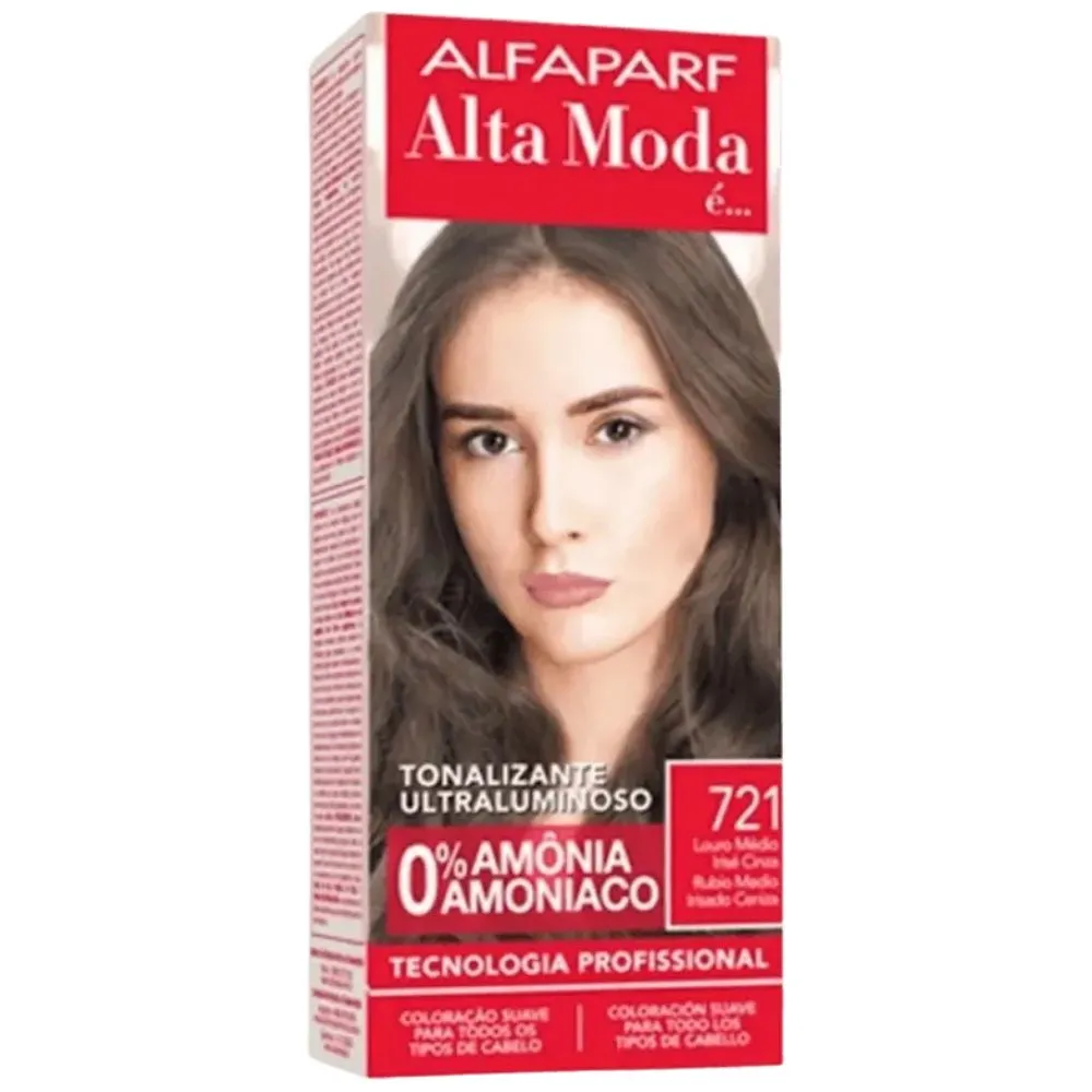 Tonalizante Ultraluminoso Loiro Médio Irisé Cinza 721 Alta Moda Alfaparf 120g
