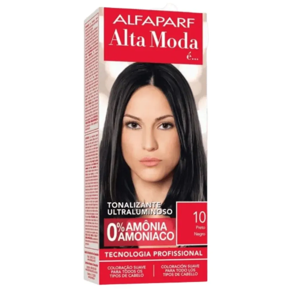 Tonalizante Ultraluminoso Preto 10 Alta Moda Alfaparf 120g