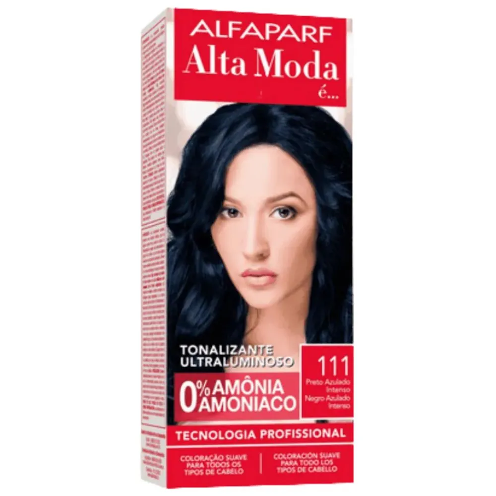Tonalizante Ultraluminoso Preto Azulado Intenso 111 Alta Moda Alfaparf 120g