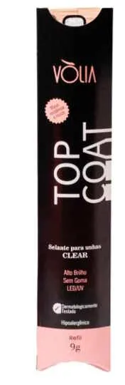 Top Coat Clear Tradicional Volia 10ml Refil