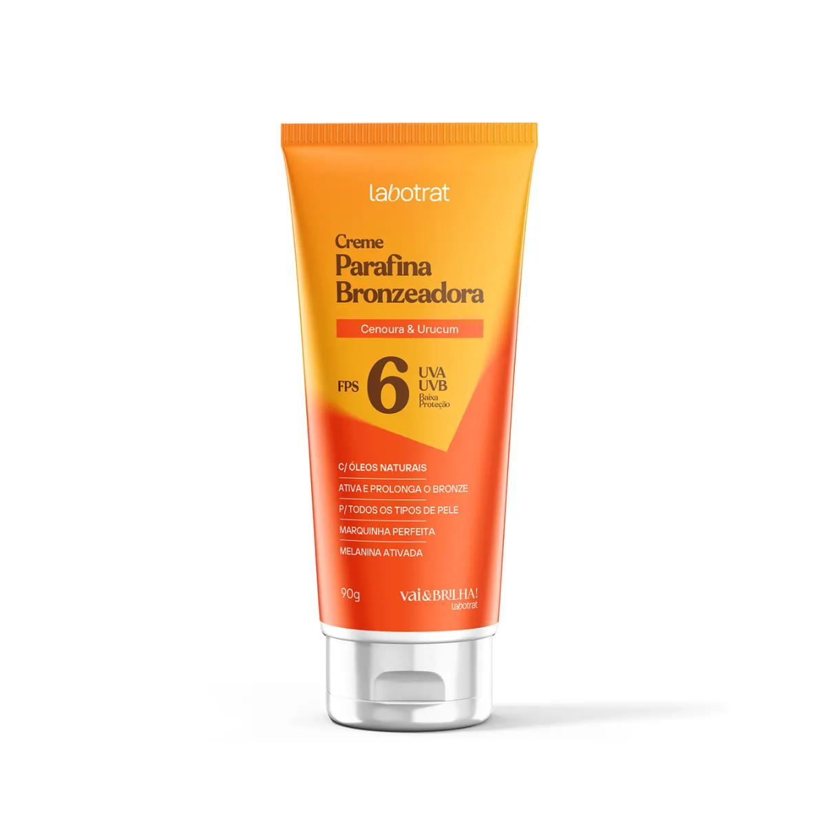 Labotrat Vai & Brilha Parafina Bronzeadora Cenoura e Urucum FPS6 90g
