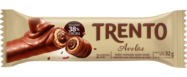 Trento Chocolate Avelã 38% Cacau 32g