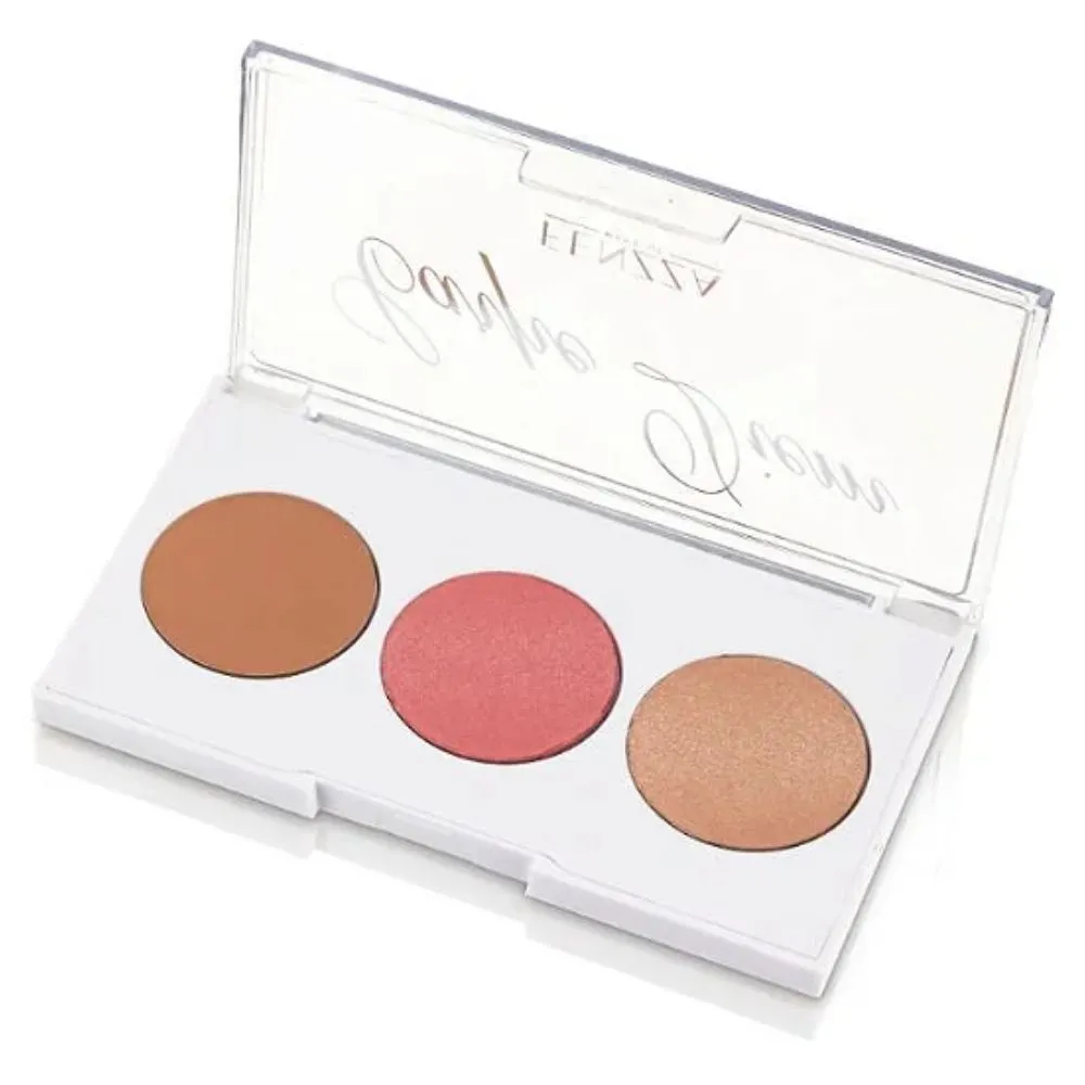 Trio de Contorno, Blush e Iluminador Fenzza cor 1 10,5g