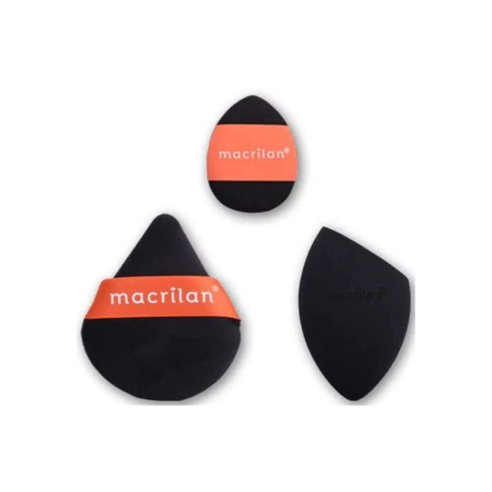 Trio de esponjas para Maquiagem Macrilan EP26