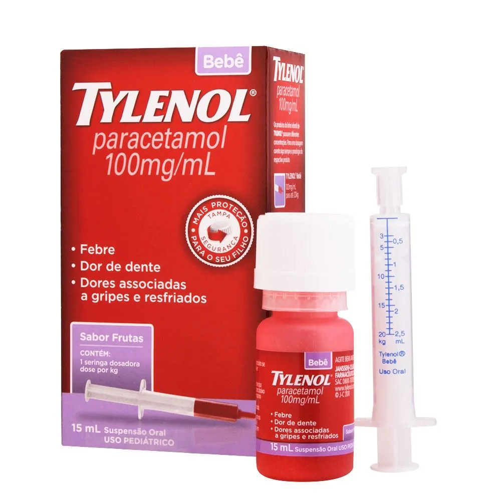 Tylenol Bebê 100 Mg/Ml Sabor Frutas 15Ml