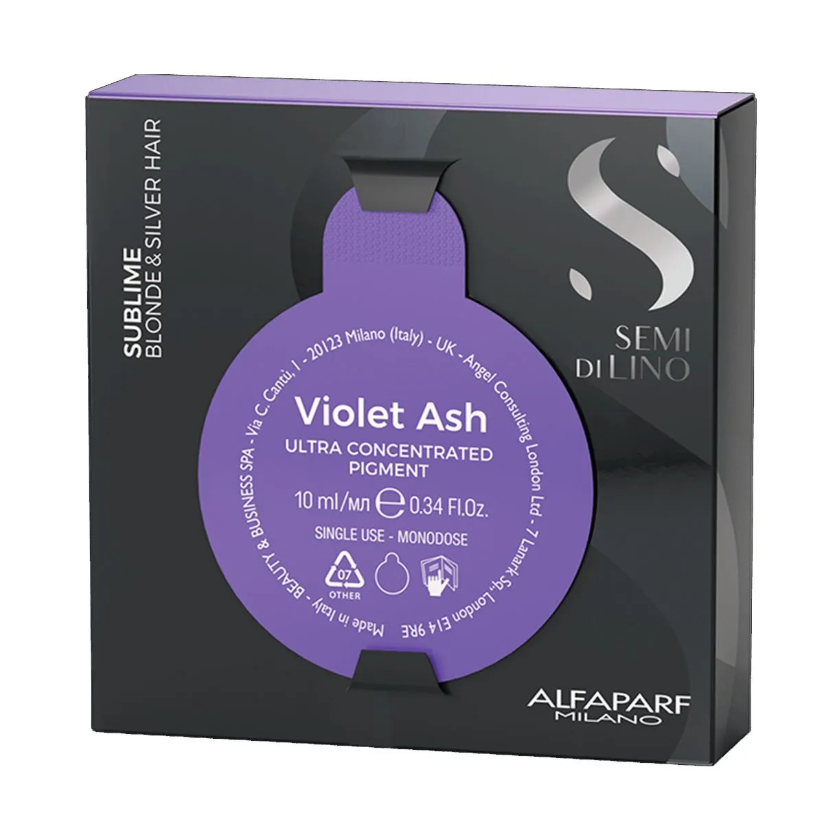 Pigmento Ultra Concentrado Semi di Lino Alfaparf 10ml Violet Ash