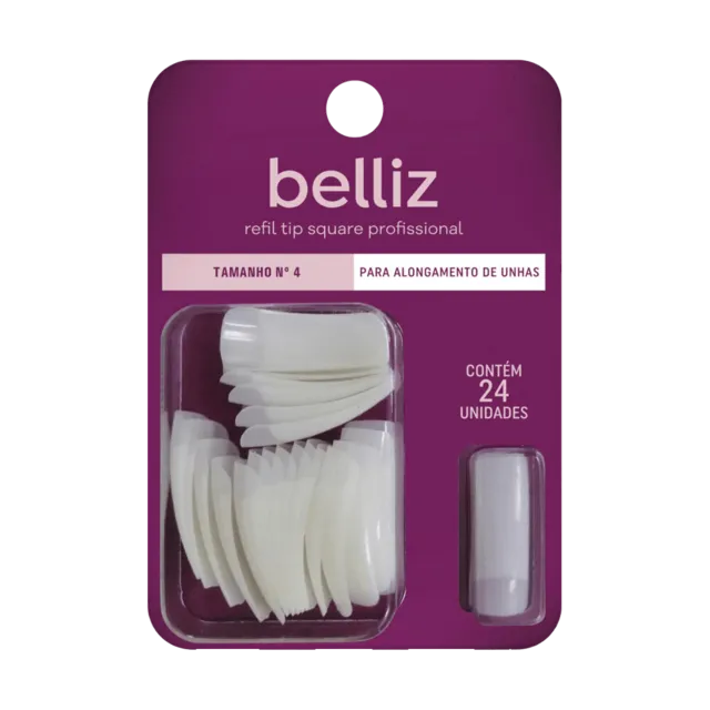 Unhas Belliz Refil Tip Square Tam. 4