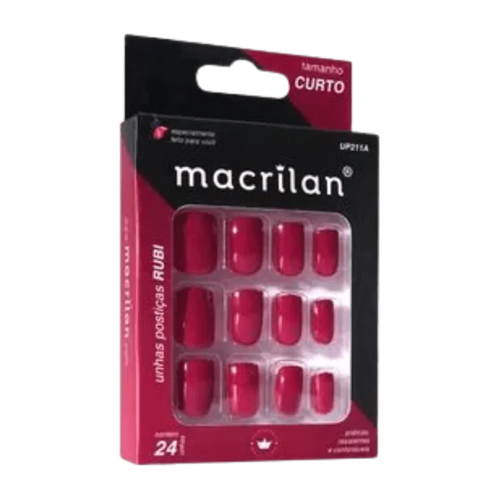 Unhas Postiças Curto Rubi Macrilan