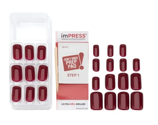 Unhas Postiças Kiss New York ImPRESS Curto Matchmaker com 24