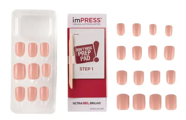 Unhas Postiças Kiss New York ImPRESS Curto Summer Love com 24