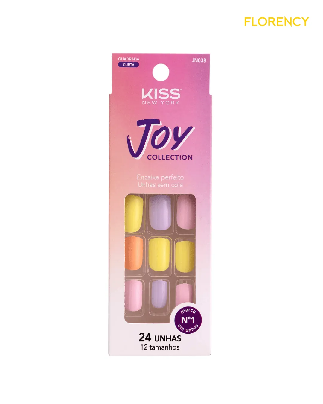 Unhas Postiças Kiss New York Joy Collection Candy Colors