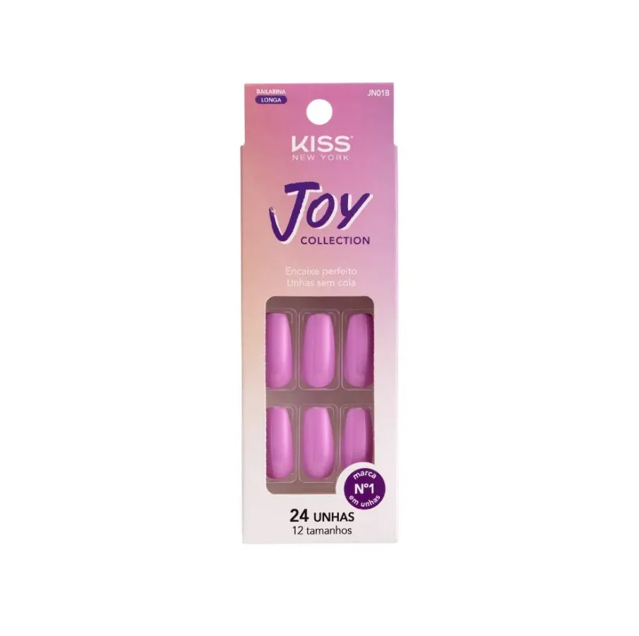 Unhas Postiças Kiss New York Joy Collection Real Pink