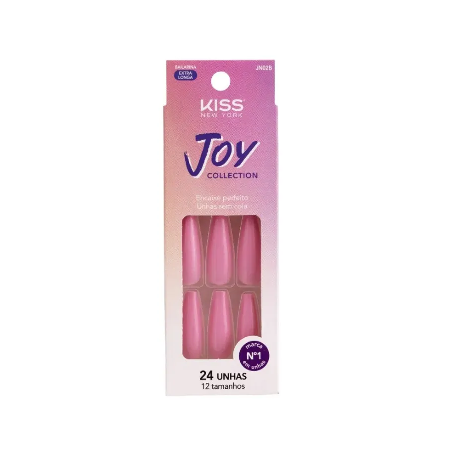 Unhas Postiças Kiss New York Joy Collection Sweet Pink