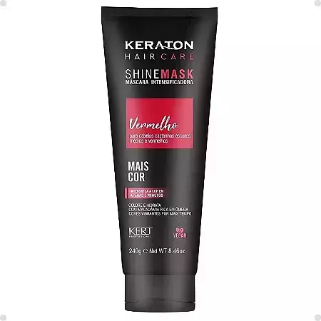 Máscara Matizadora Keraton Shine Mask Vermelho 240g.