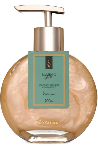 Via Aroma Sabonete Líquido Desodorante Bamboo Fresh 200ml
