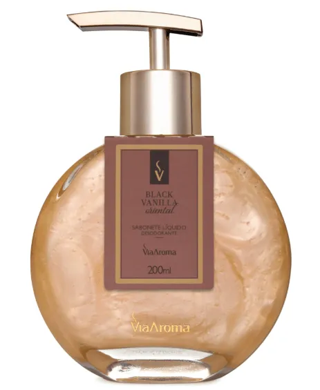 Via Aroma Sabonete Líquido Desodorante Black Vanilla 200ml