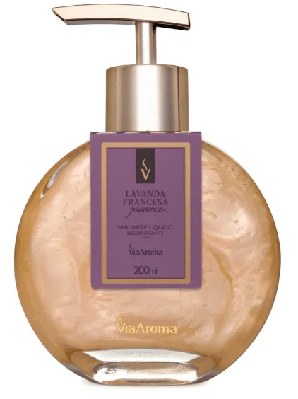 Via Aroma Sabonete Líquido Desodorante Lavanda Francesa 200ml
