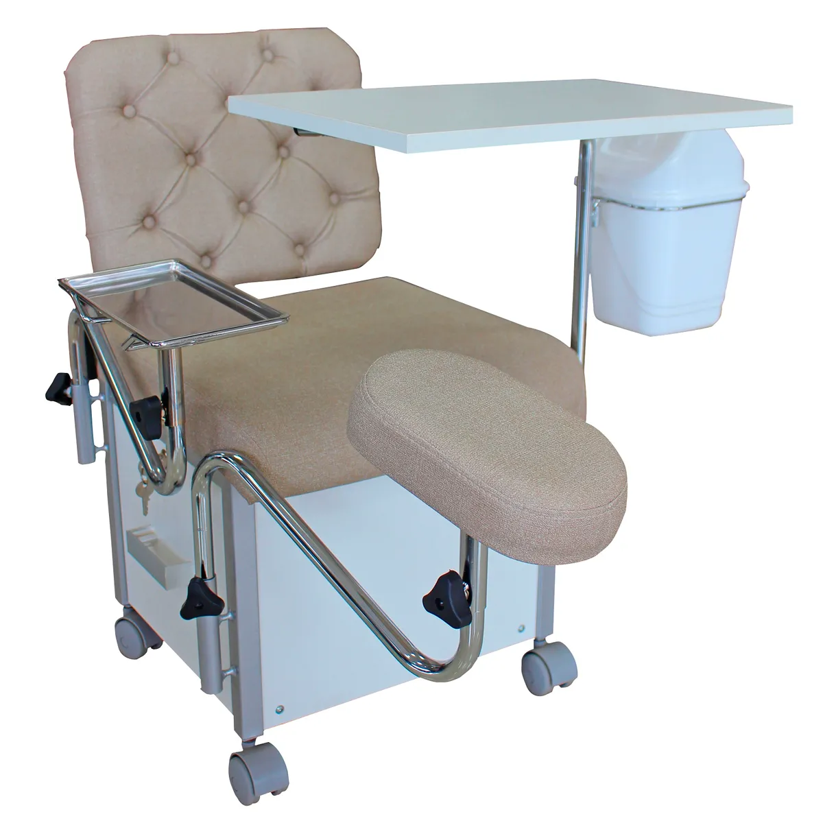 Cadeira Ciranda Manicure Profissional Vicenza Kixiki Bege