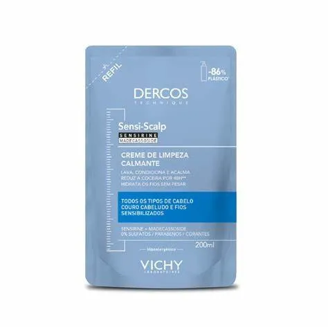 Vichy Dercos Sensi-Scalp Creme Limpeza Calmante Refil 200ml