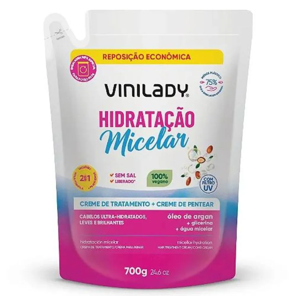 Vini Lady Creme de Tratamento Hidratação Micelar 700g