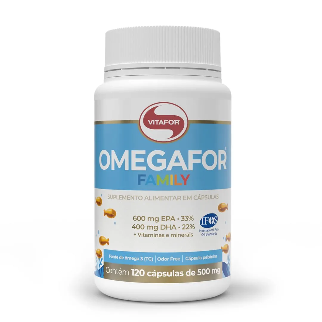 Vitafor Omegafor Family 500mg com 120 Cápsulas
