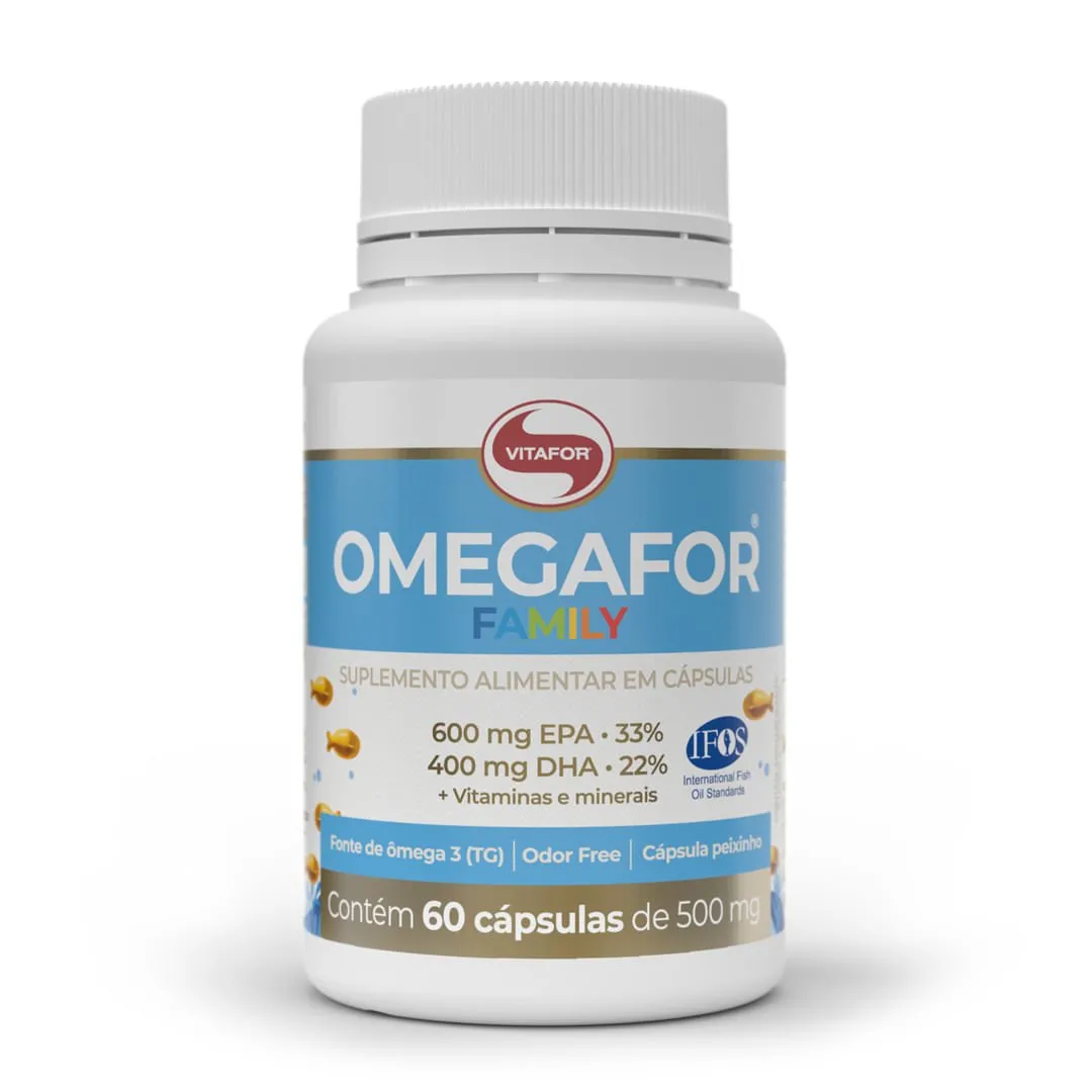 Vitafor Omegafor Family 500mg com 60 Cápsulas