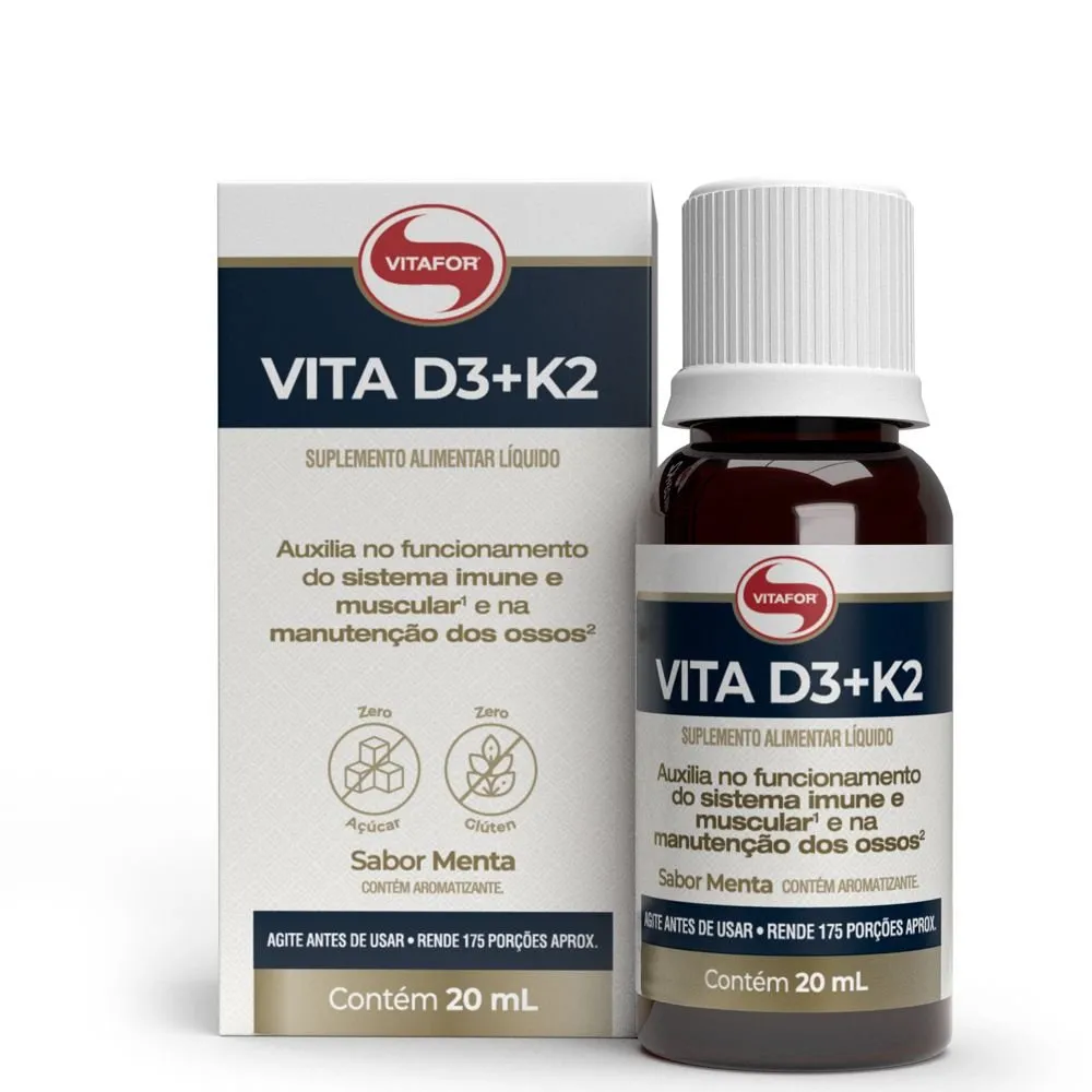 Vitafor Vita D3 + K2 Menta Gotas 20ml