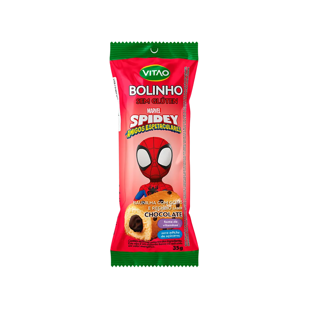 Vitao Bolinho Sem Glúten Gotas Chocolate Disney 35G
