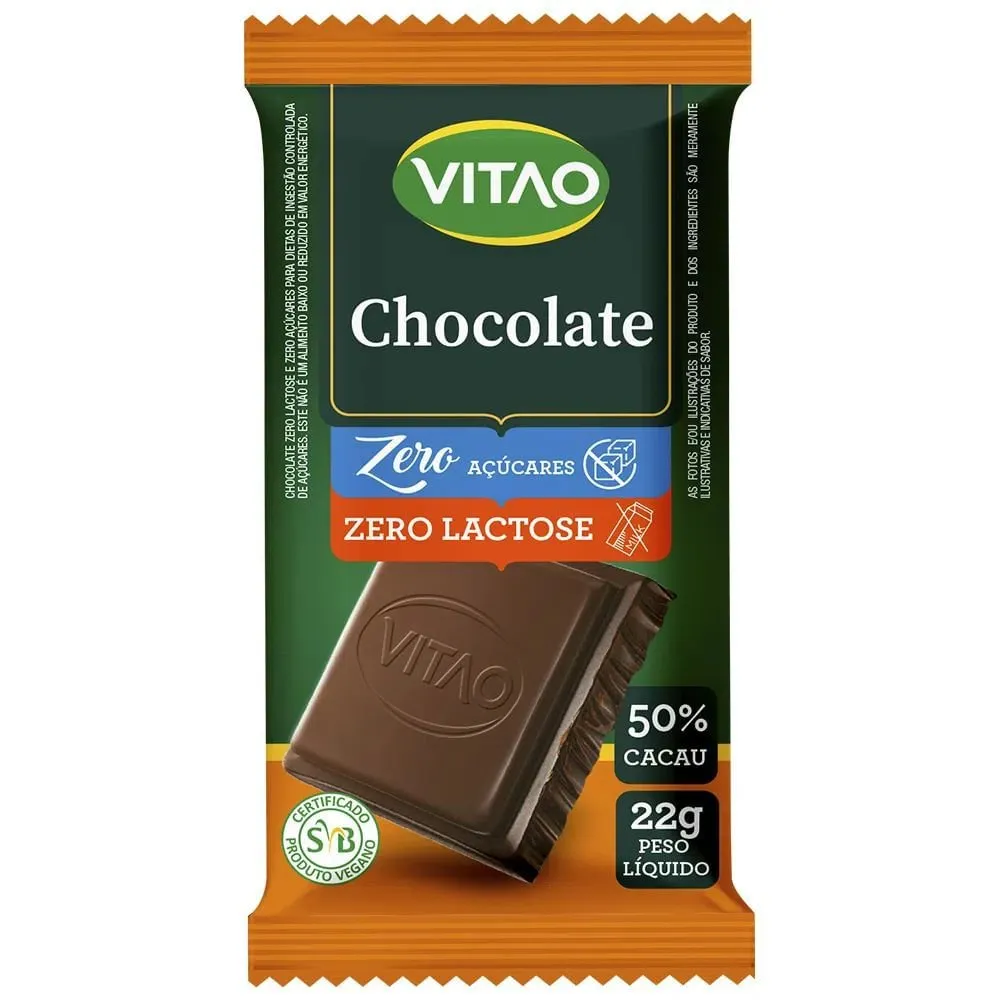 Vitao Chocolate 50% Cacau  Zero Lactose 22g