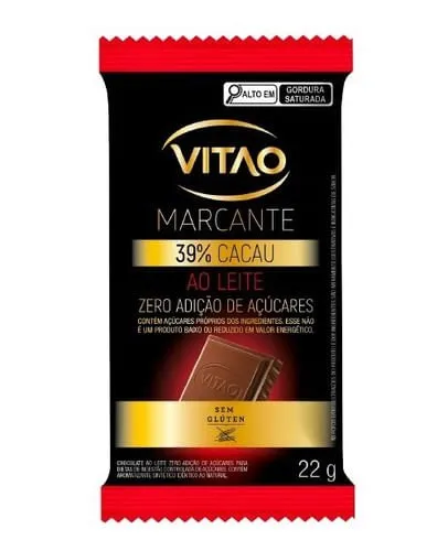 Vitao Chocolate Ao Leite 39% Cacau 22g