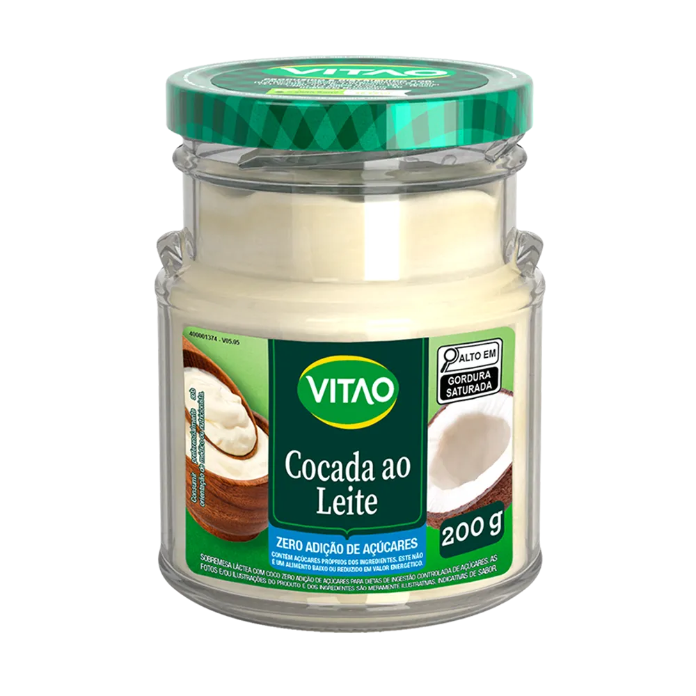 Vitao Cocada ao Leite Zero 200g
