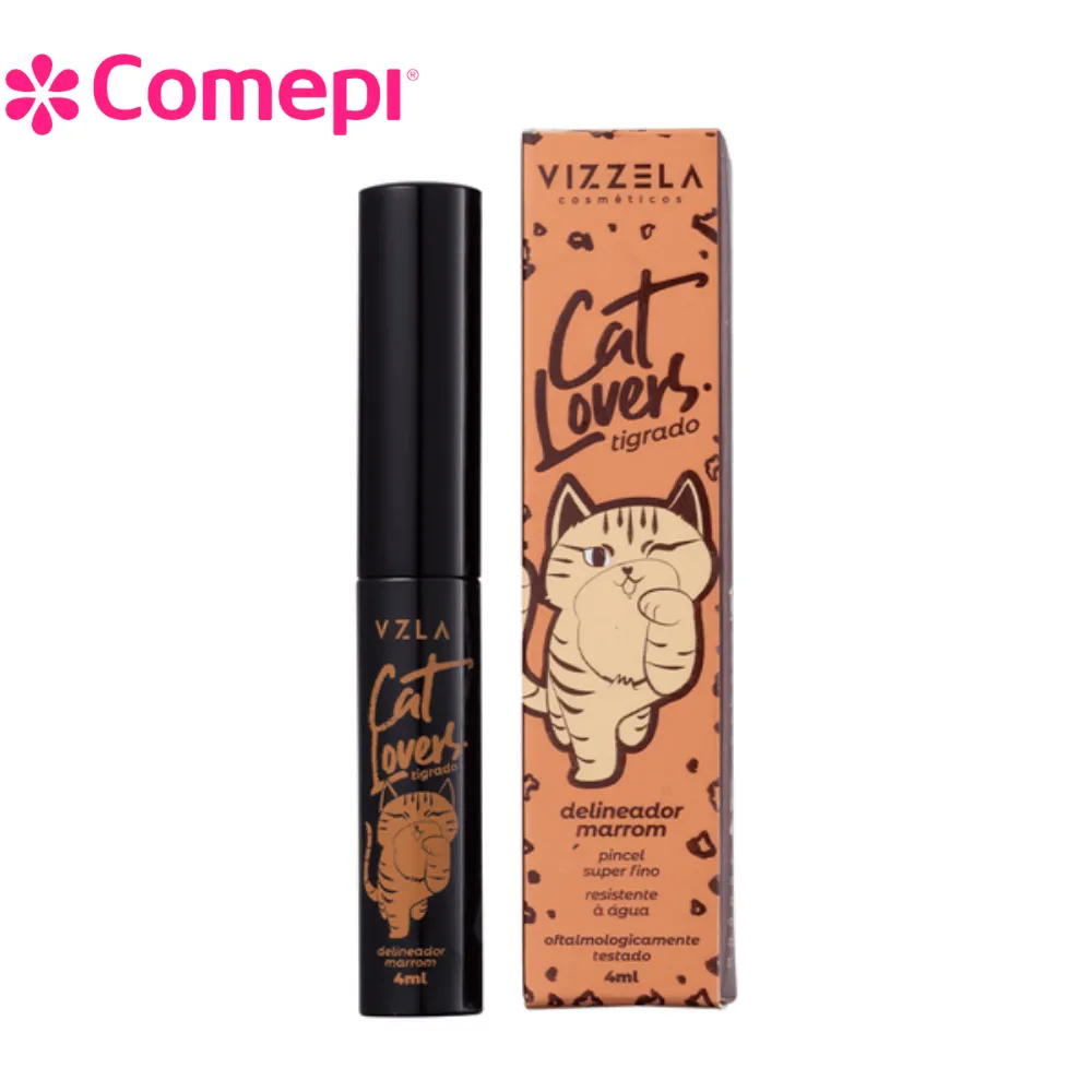 VIZZELA DELINEADOR MARROM CAT LOVERS