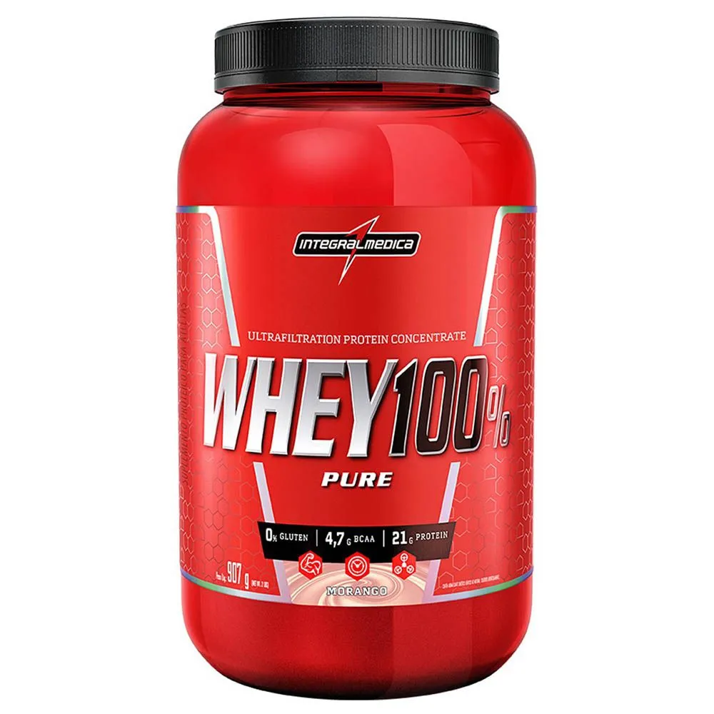 Whey 100% Pure Sabor Morango 907G