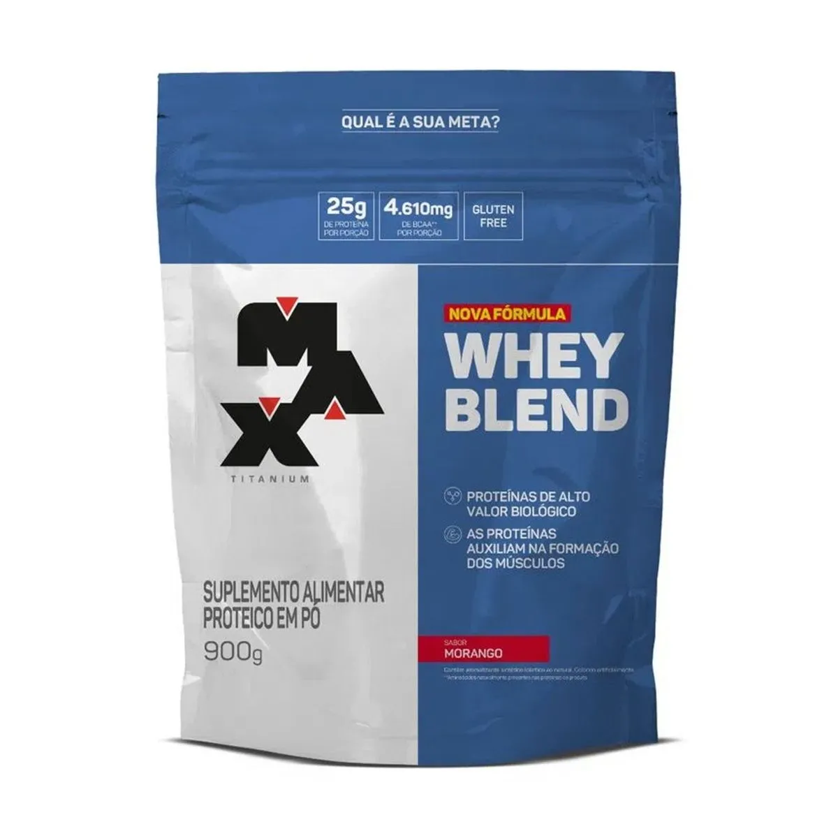 Whey Blend Sabor Morango Com 900 G Max Titanium
