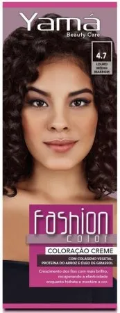 Yama Fashion Color Coloração Creme Castanho Médio Marrom 4.7