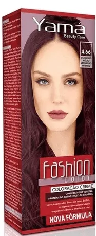 Yama Fashion Color Coloração Creme Castanho Médio Vermelho 4.66