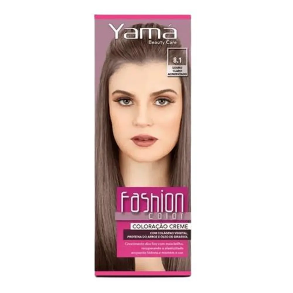 Yama Fashion Color Coloração Creme Louro Acinzentado 8.1