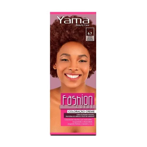 Yama Fashion Color Coloração Creme Louro Escuro Marrom 6.7